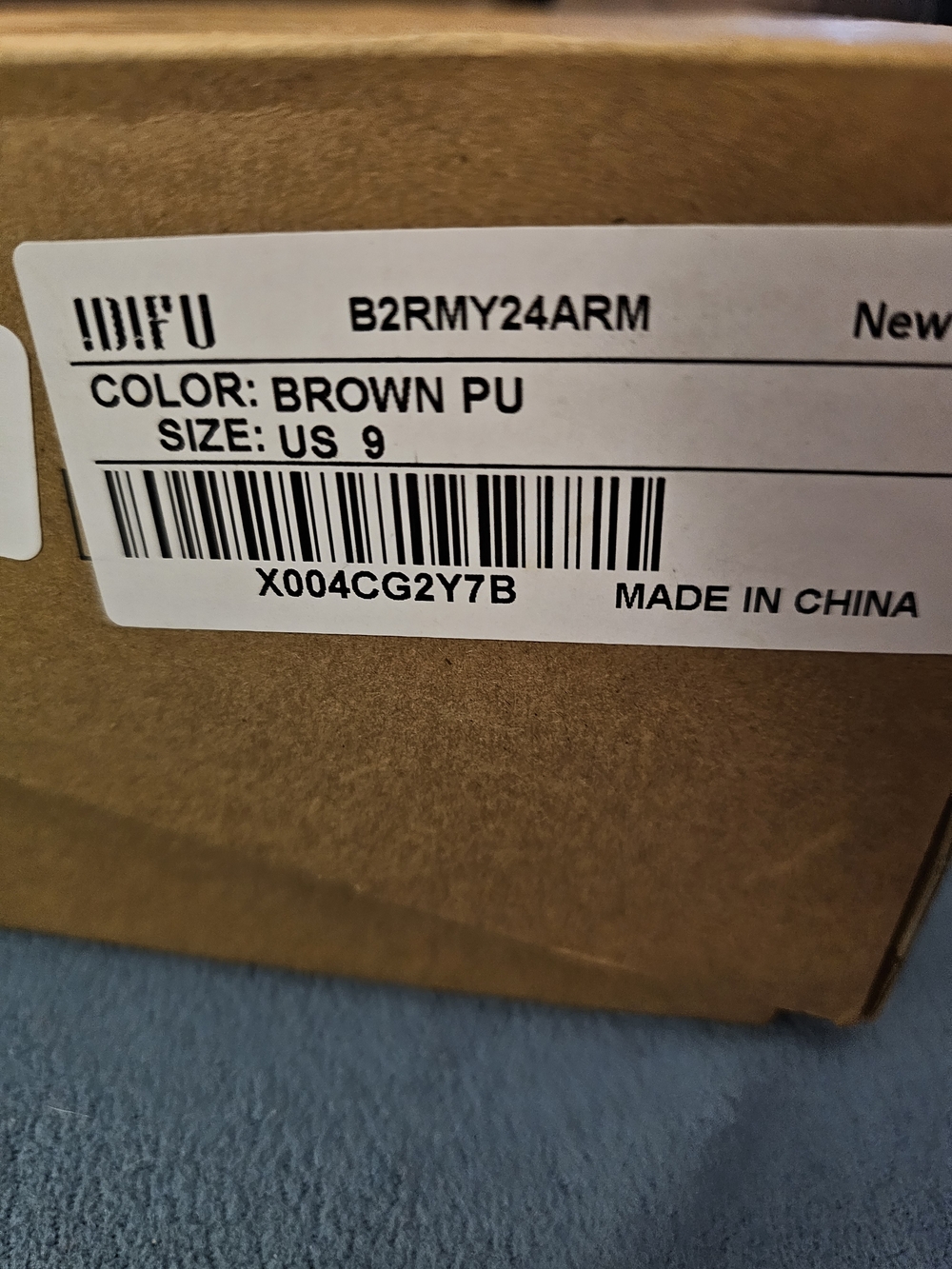 IDIFU Brown Heeled Lace-Up Women's Boots - Picture 5 of 6